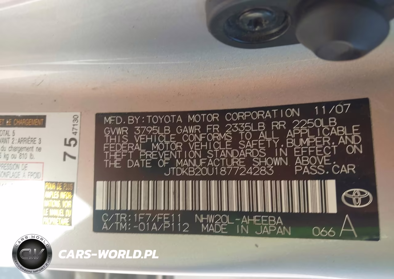 2008 Toyota Prius VIN:JTDKB20U187724283 - 9