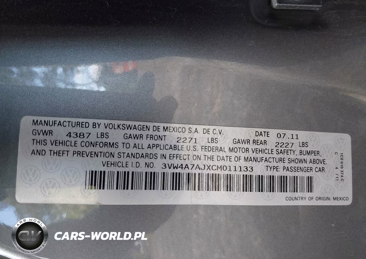 2012 Volkswagen Jetta Gli Autobahn VIN:3VW4A7AJXCM011133 - 9