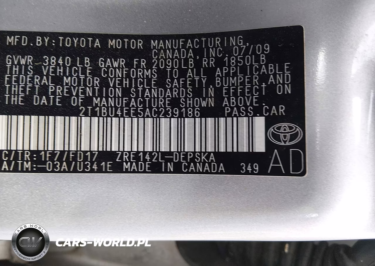 2010 Toyota Corolla S VIN:2T1BU4EE5AC239186 - 9