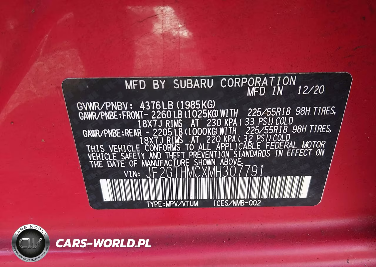 2021 Subaru Crosstrek Limited VIN:JF2GTHMCXMH307791 - 9