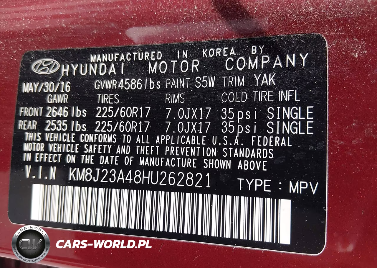 2017 Hyundai Tucson Se VIN:KM8J23A48HU262821 - 9