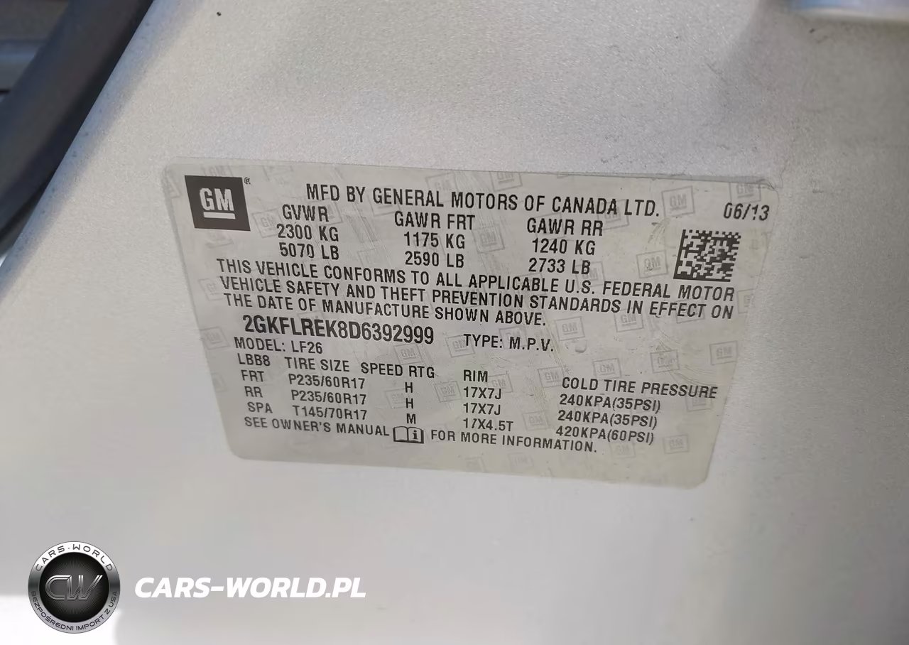 2013 GMC Terrain Sle-1 VIN:2GKFLREK8D6392999 - 9