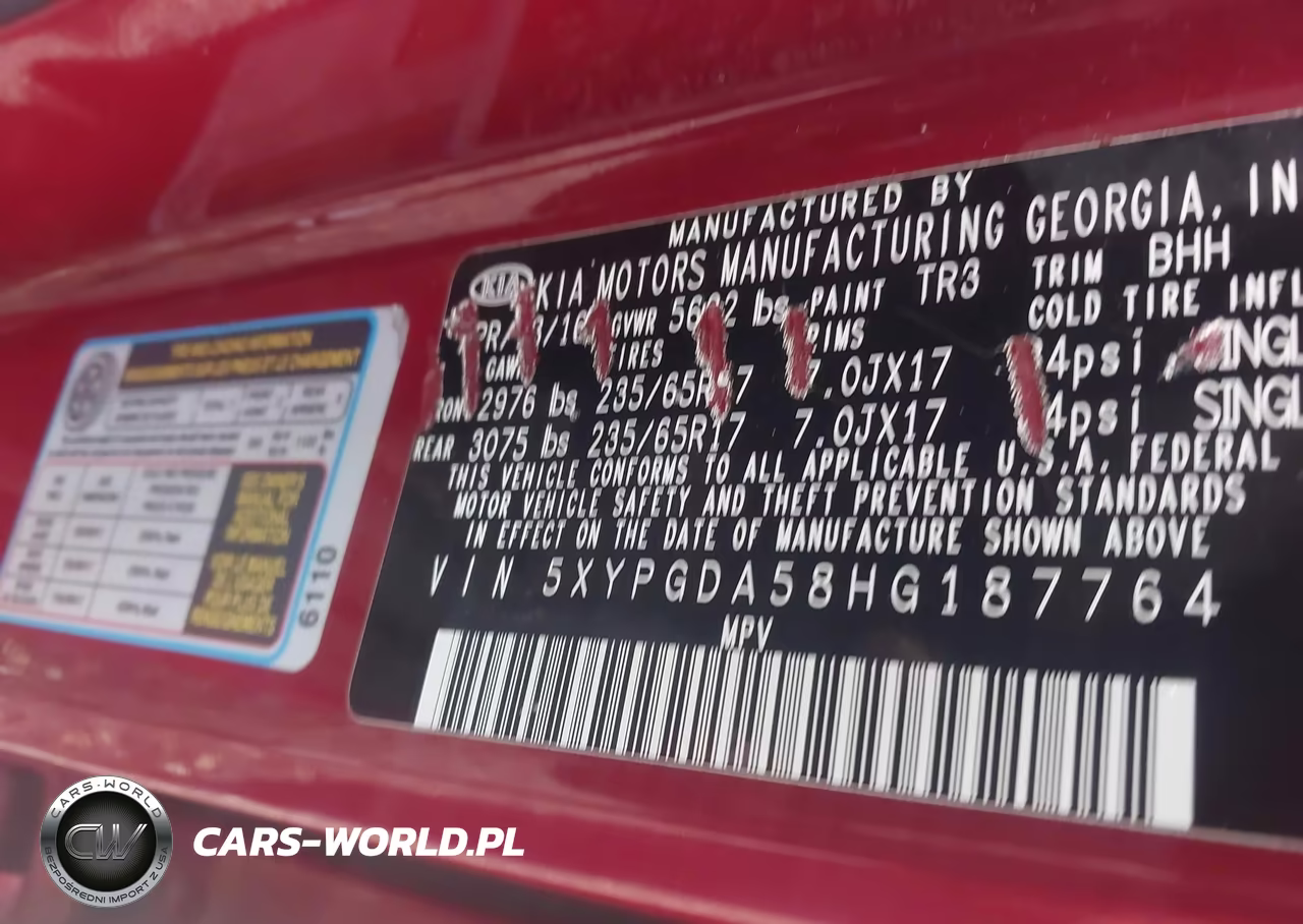 2017 Kia Sorento 3.3L Lx VIN:5XYPGDA58HG187764 - 9