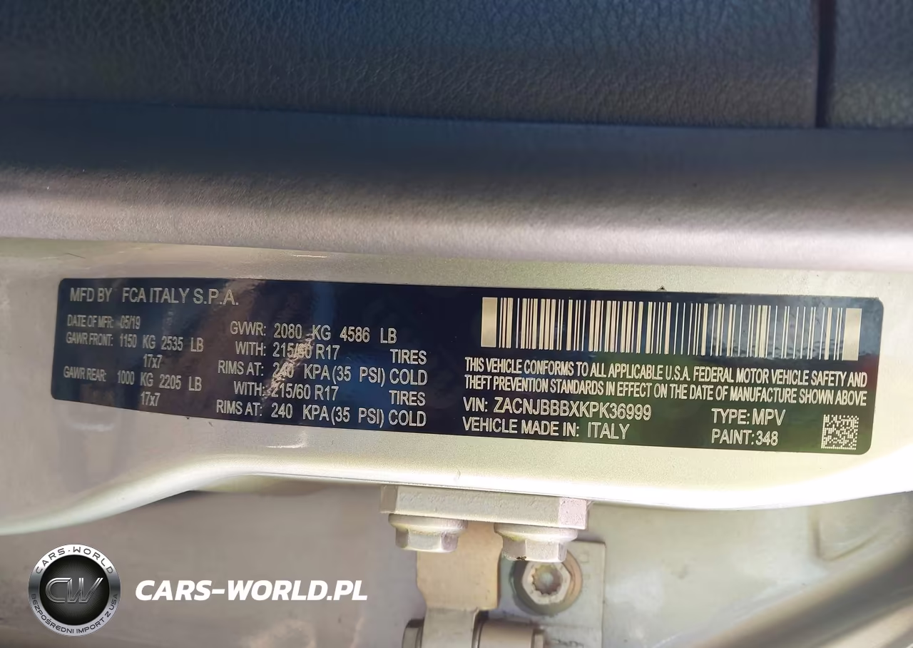 2019 Jeep Renegade Latitude 4X4 VIN:ZACNJBBBXKPK36999 - 9