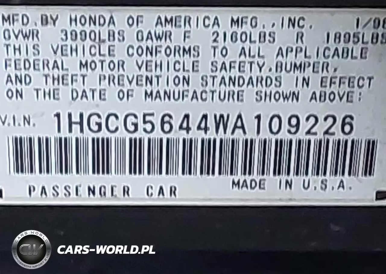 1998 Honda Accord Lx VIN:1HGCG5644WA109226 - 9