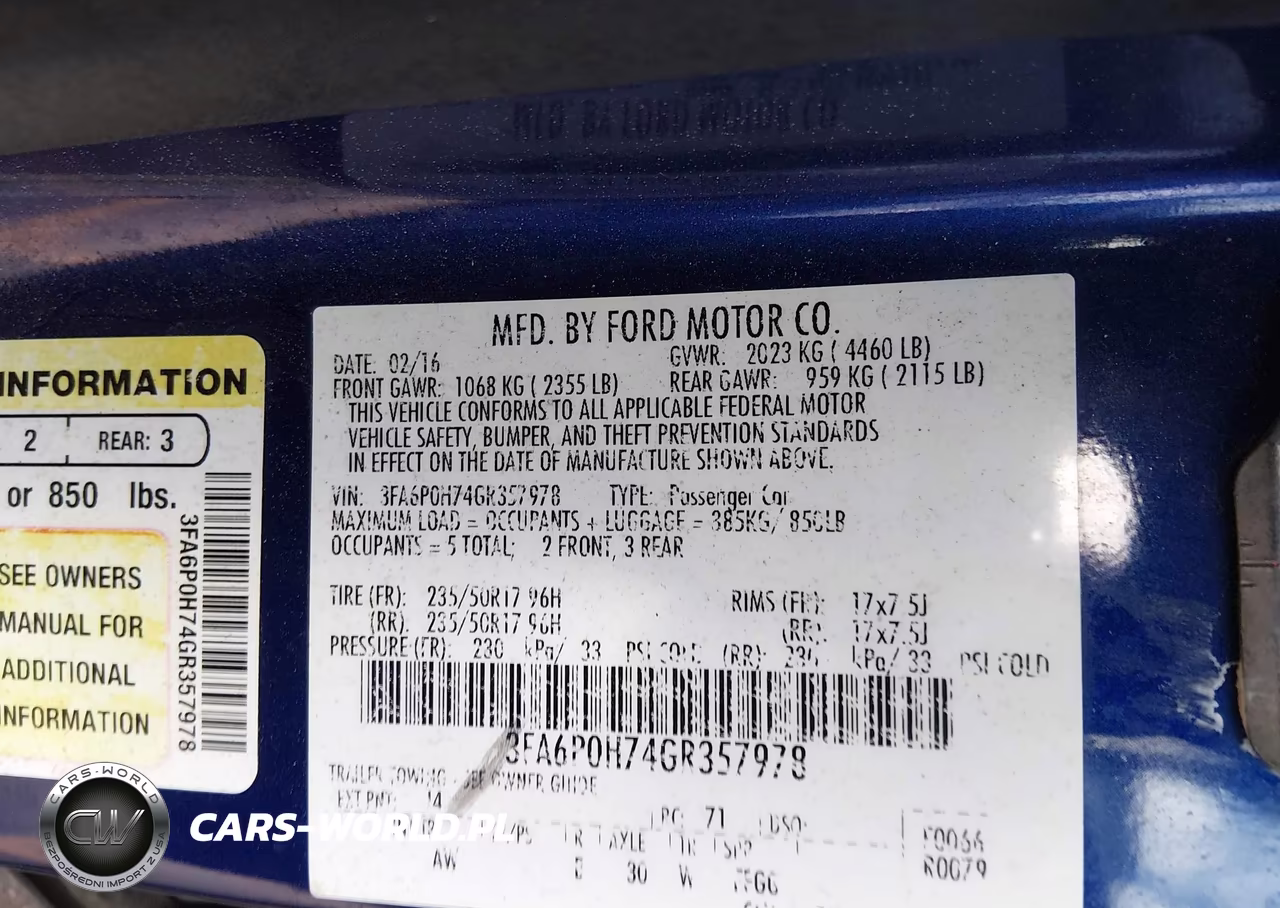 2016 Ford Fusion Se VIN:3FA6P0H74GR357978 - 9
