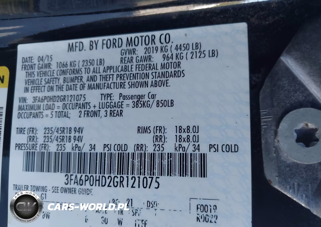 2016 Ford Fusion Se VIN:3FA6P0HD2GR121075 - 9