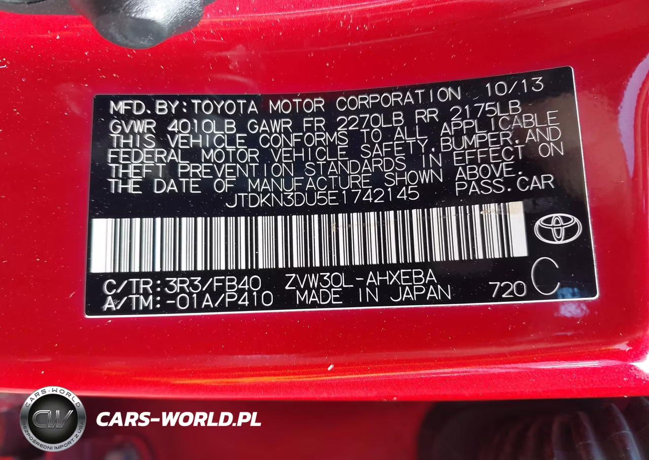 2014 Toyota Prius Two VIN:JTDKN3DU5E1742145 - 9