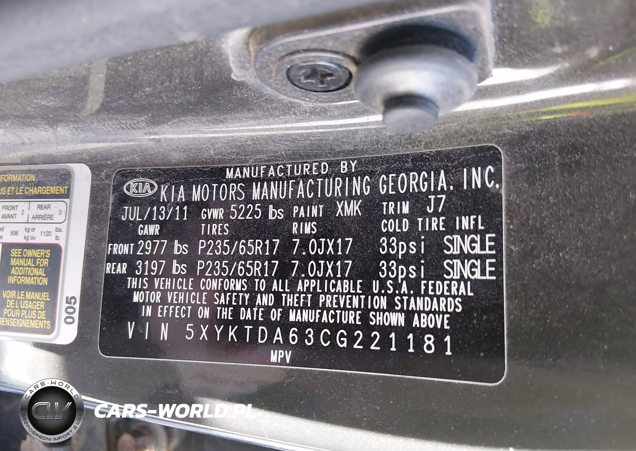 2012 Kia Sorento Lx VIN:5XYKTDA63CG221181 - 9