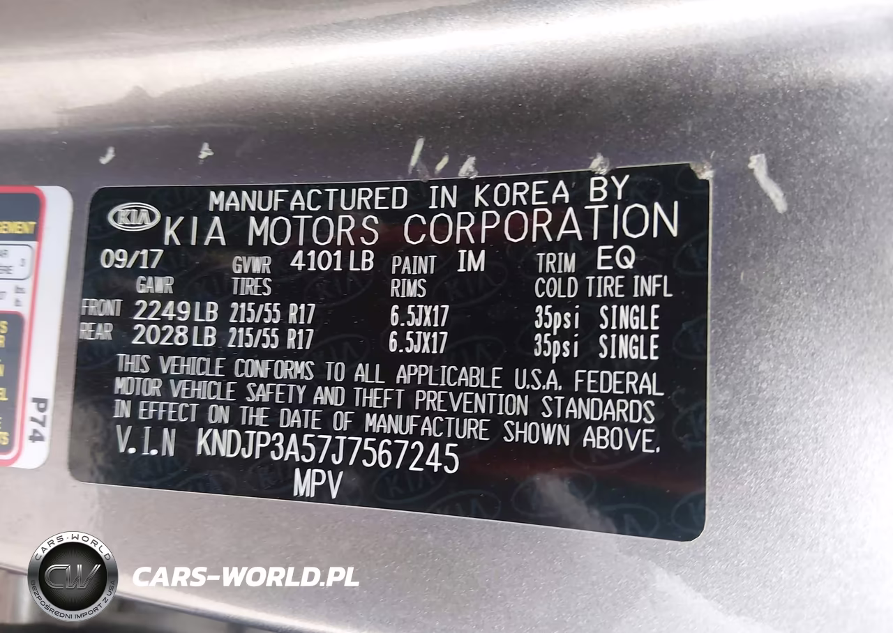 2018 Kia Soul + VIN:KNDJP3A57J7567245 - 9