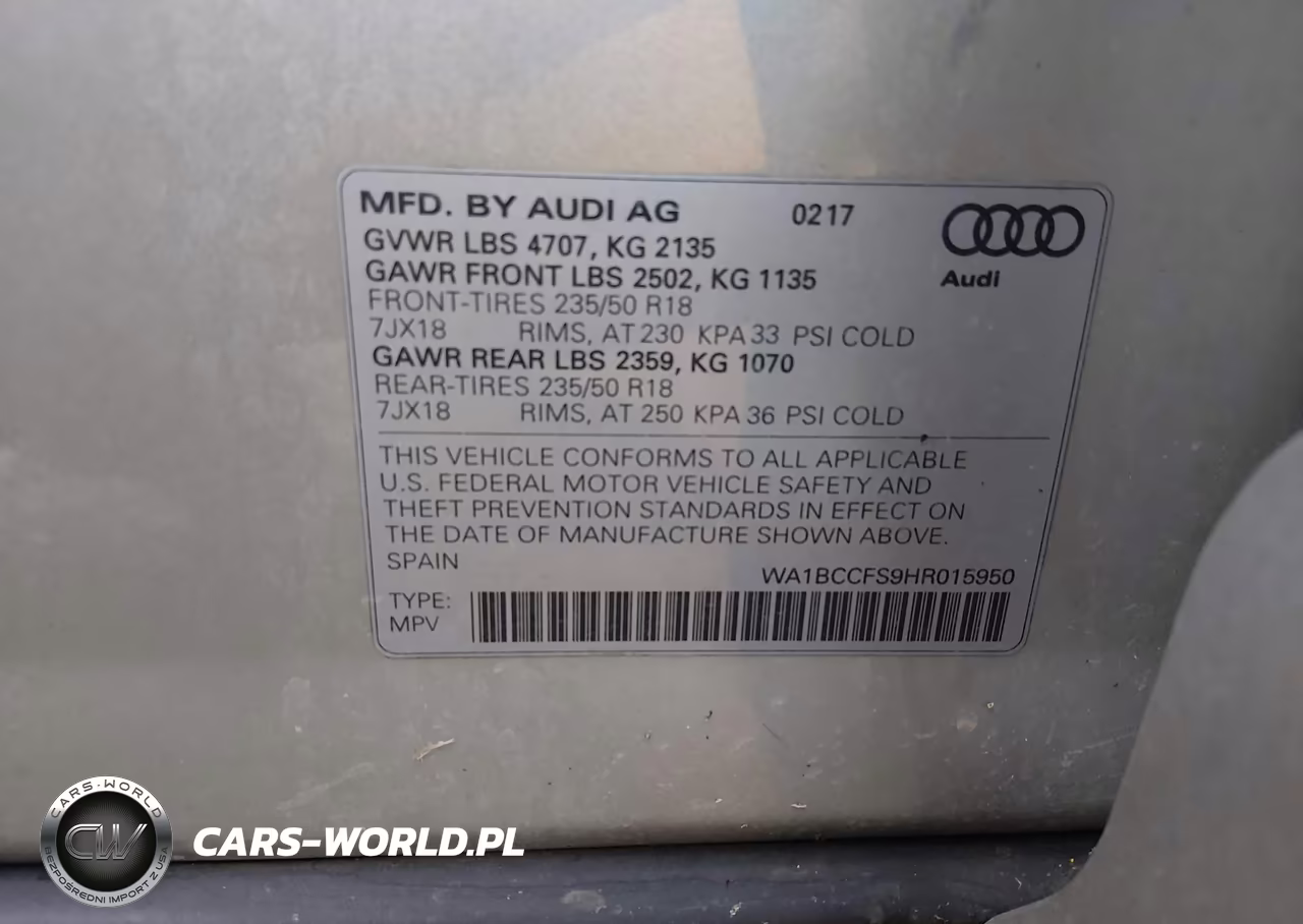 2017 Audi Q3 2.0T Premium VIN:WA1BCCFS9HR015950 - 9