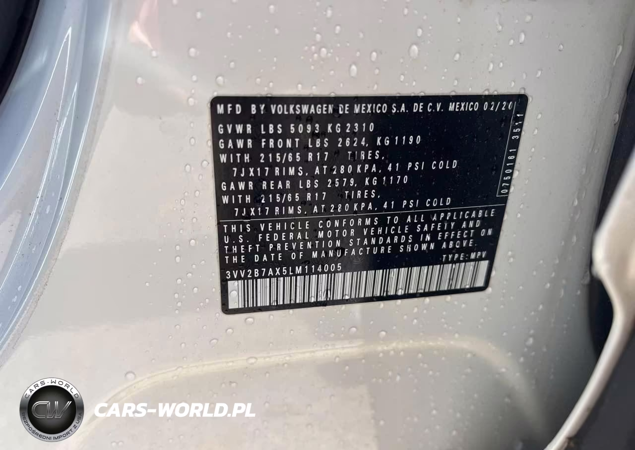 2020 Volkswagen Tiguan Se VIN:3VV2B7AX5LM114005 - 9