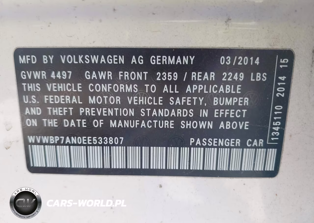 2014 Volkswagen Cc 2.0T R-Line VIN:WVWBP7AN0EE533807 - 9