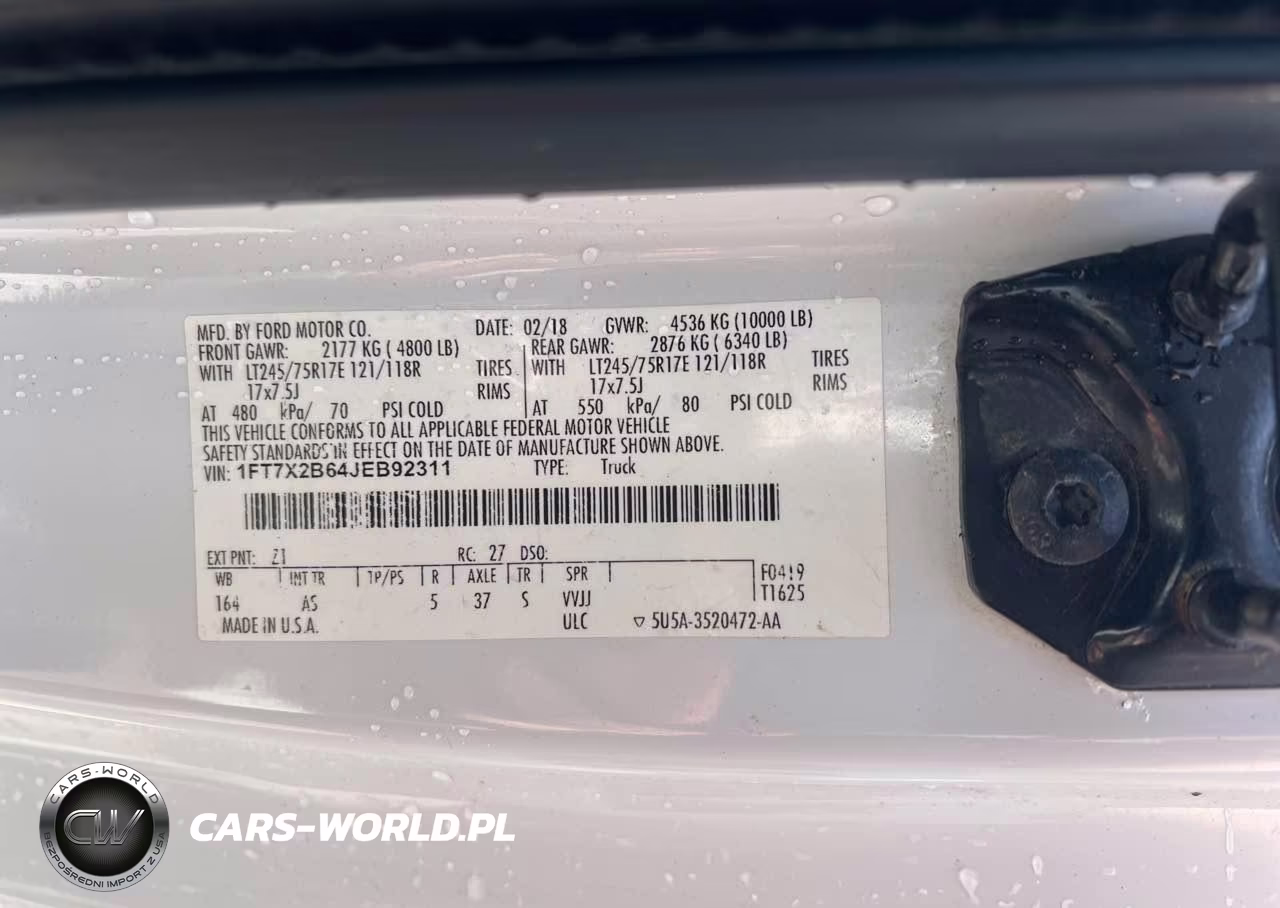 2018 Ford F-250 Xl VIN:1FT7X2B64JEB92311 - 9