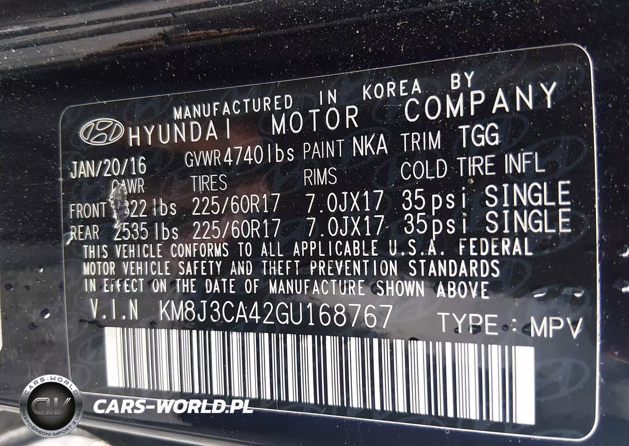 2016 Hyundai Tucson Se VIN:KM8J3CA42GU168767 - 9