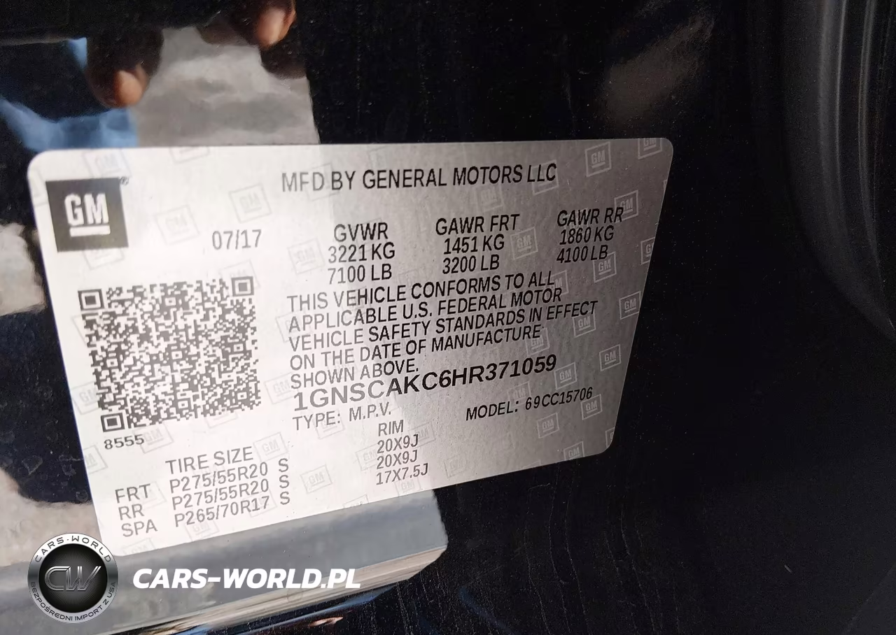 2017 Chevrolet Tahoe Ls VIN:1GNSCAKC6HR371059 - 9