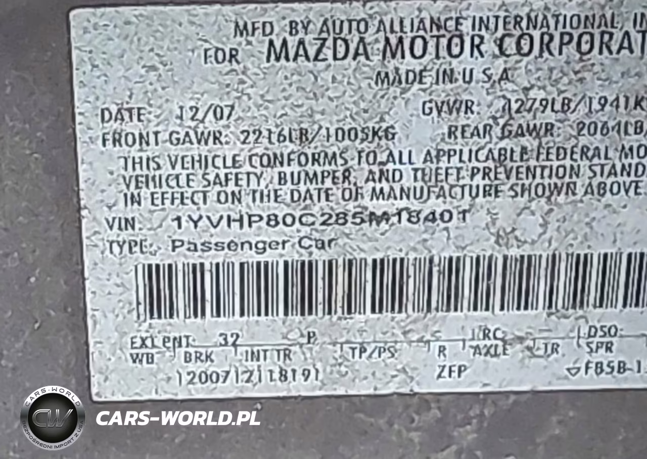 2008 Mazda Mazda6 I Sport Ve VIN:1YVHP80C285M18401 - 9