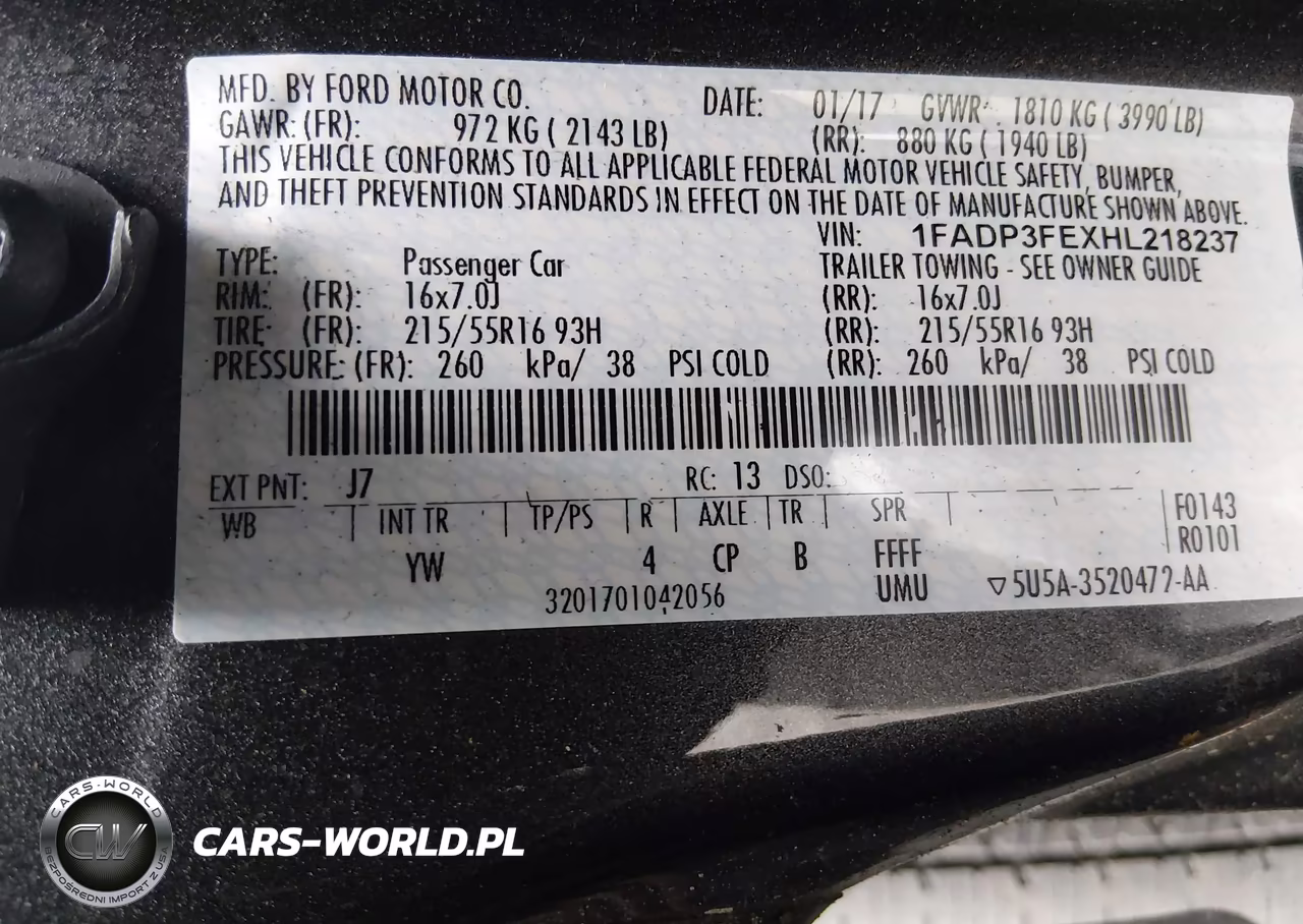 2017 Ford Focus Se VIN:1FADP3FEXHL218237 - 9