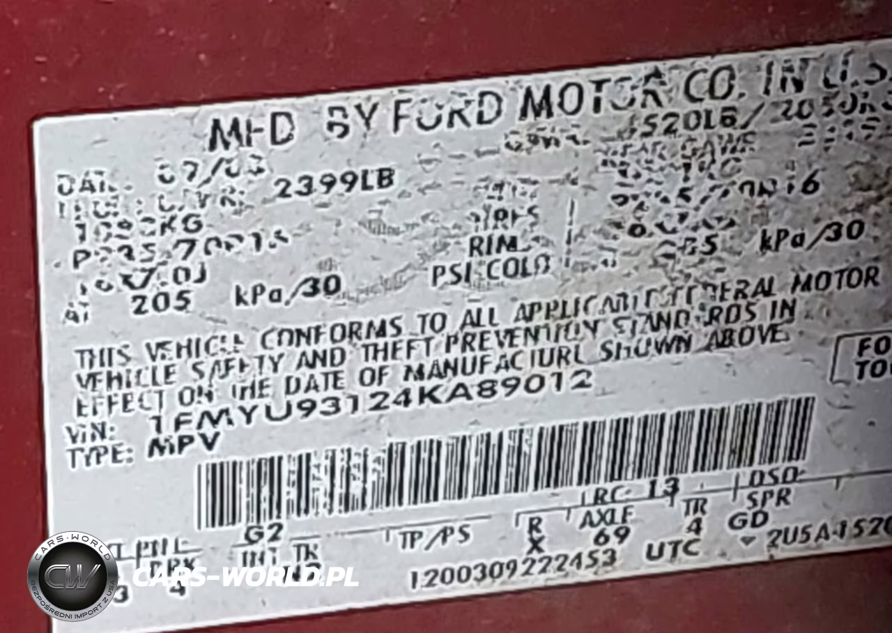 2004 Ford Escape Xlt VIN:1FMYU93124KA89012 - 9
