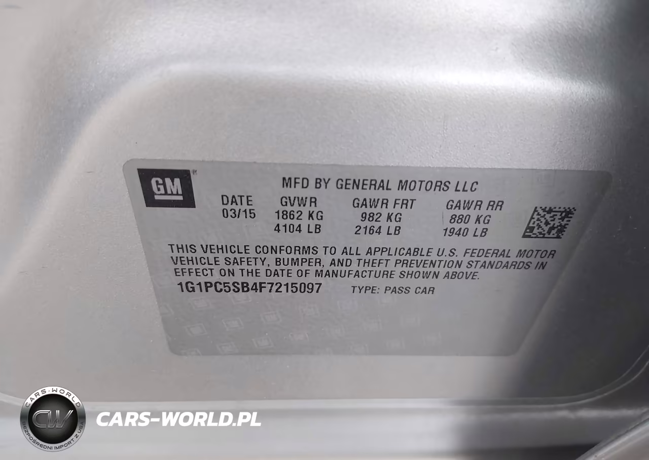 2015 Chevrolet Cruze 1Lt Auto VIN:1G1PC5SB4F7215097 - 9