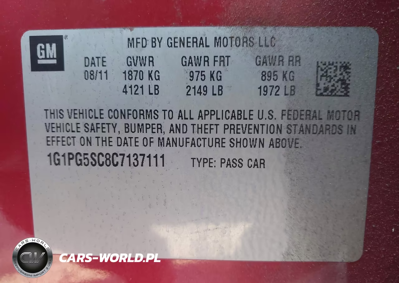2012 Chevrolet Cruze 2Lt VIN:1G1PG5SC8C7137111 - 9