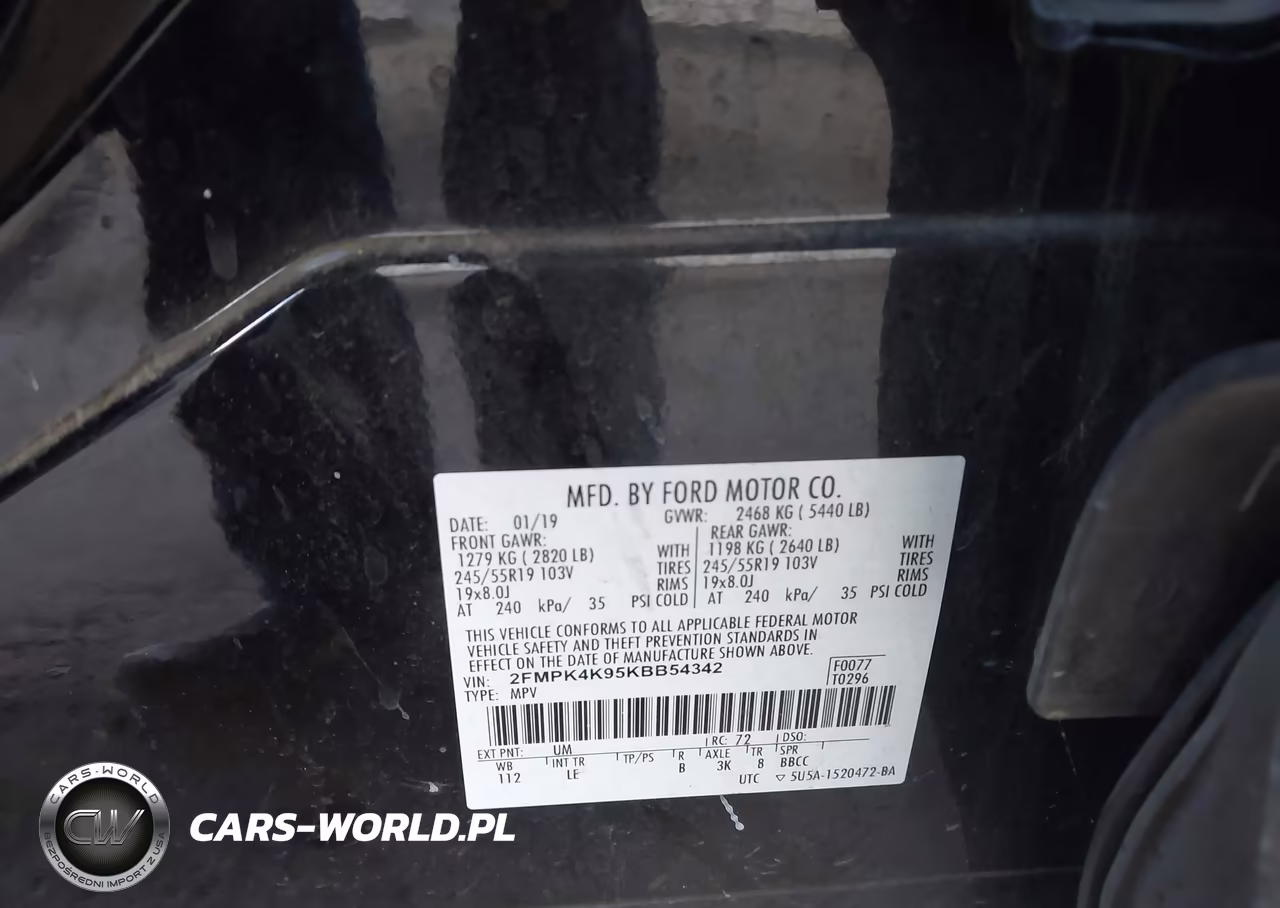 2019 Ford Edge Titanium VIN:2FMPK4K95KBB54342 - 9
