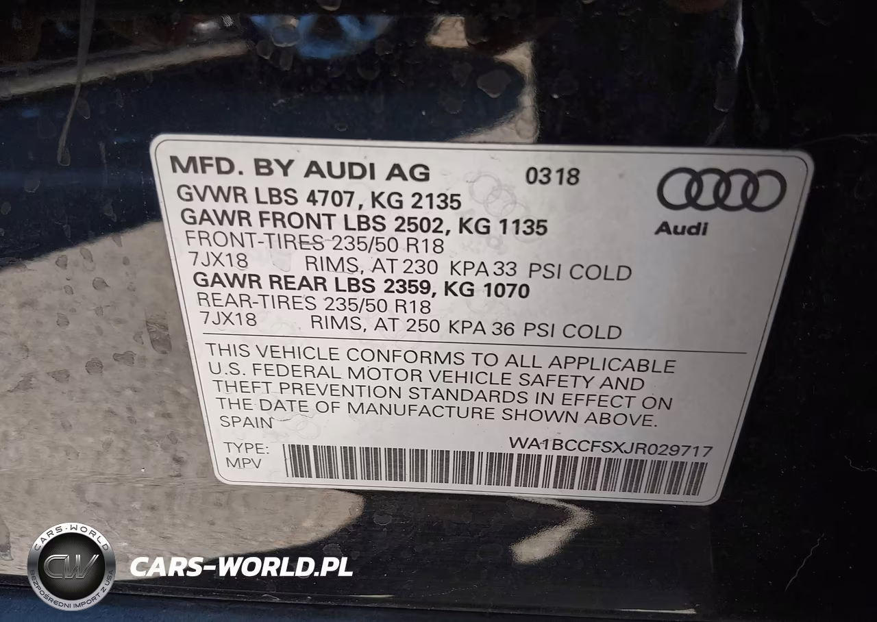 2018 Audi Q3 2.0T Premium-2.0T Sport Premium VIN:WA1BCCFSXJR029717 - 9