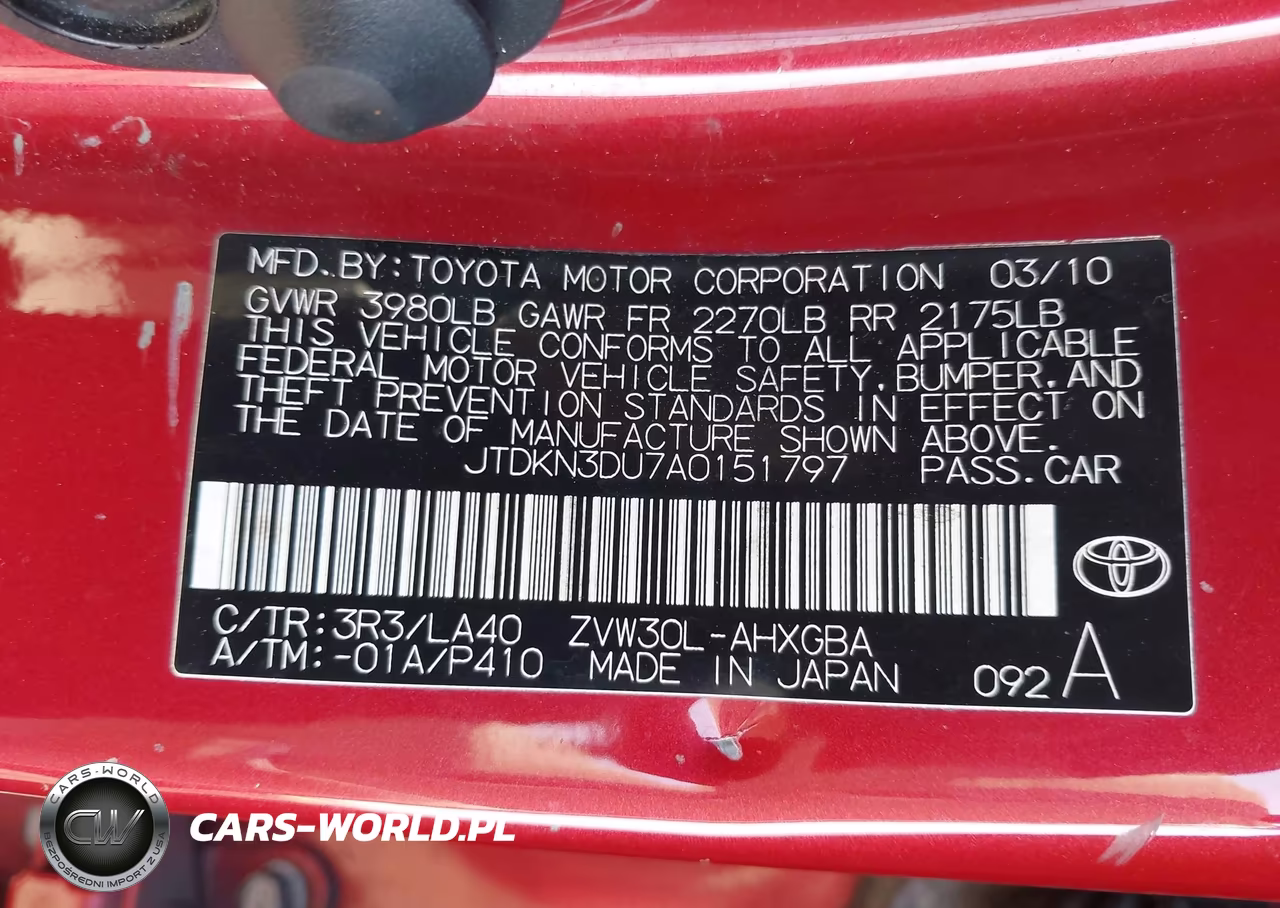 2010 Toyota Prius V VIN:JTDKN3DU7A0151797 - 9