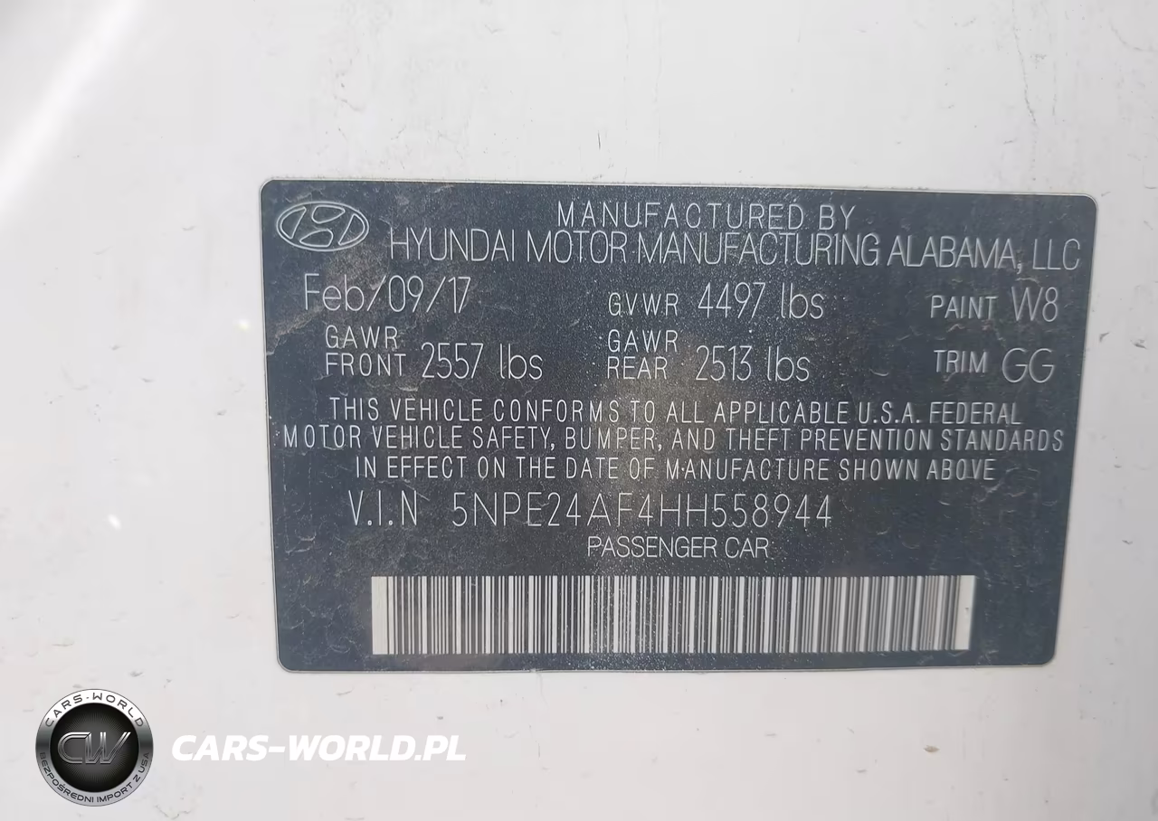 2017 Hyundai Sonata VIN:5NPE24AF4HH558944 - 9