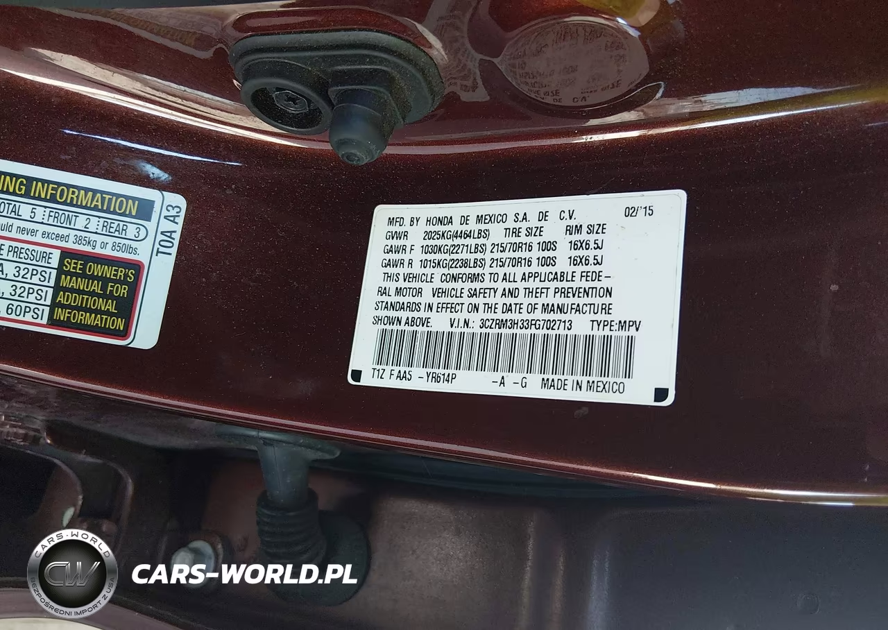 2015 Honda Cr-V Lx VIN:3CZRM3H33FG702713 - 9