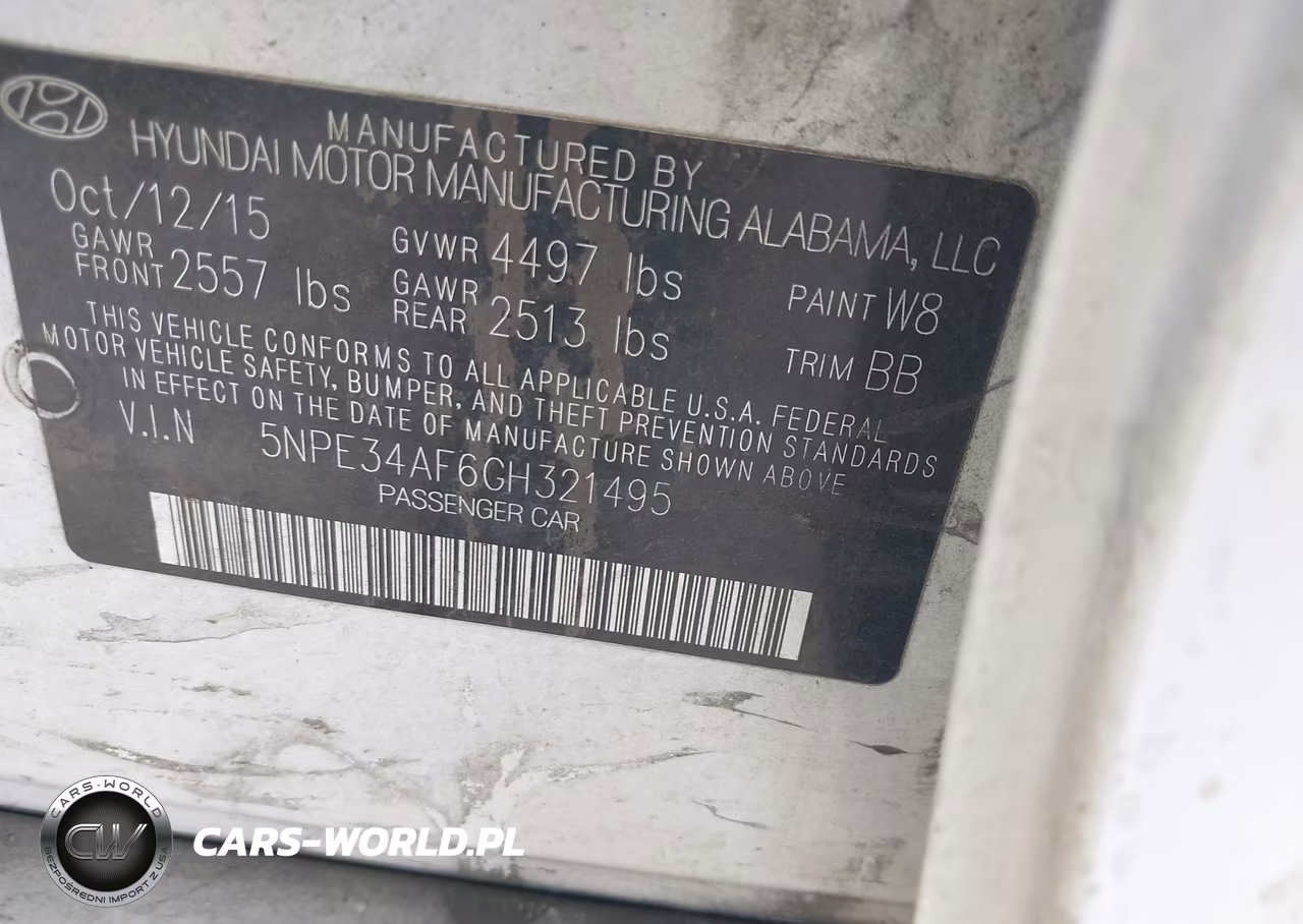 2016 Hyundai Sonata Sport VIN:5NPE34AF6GH321495 - 9