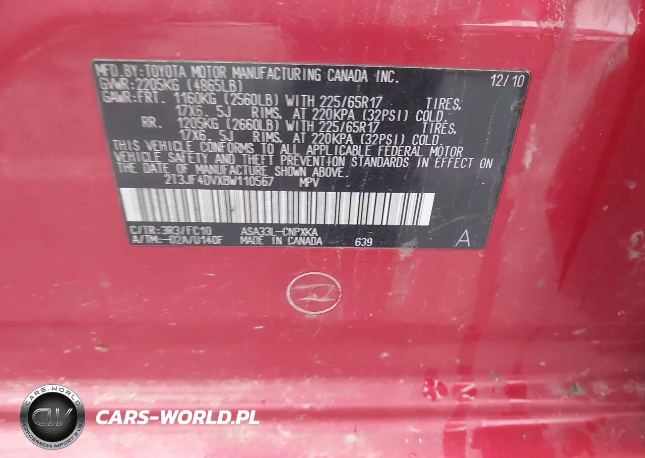 2011 Toyota Rav4 VIN:2T3JF4DVXBW110567 - 9