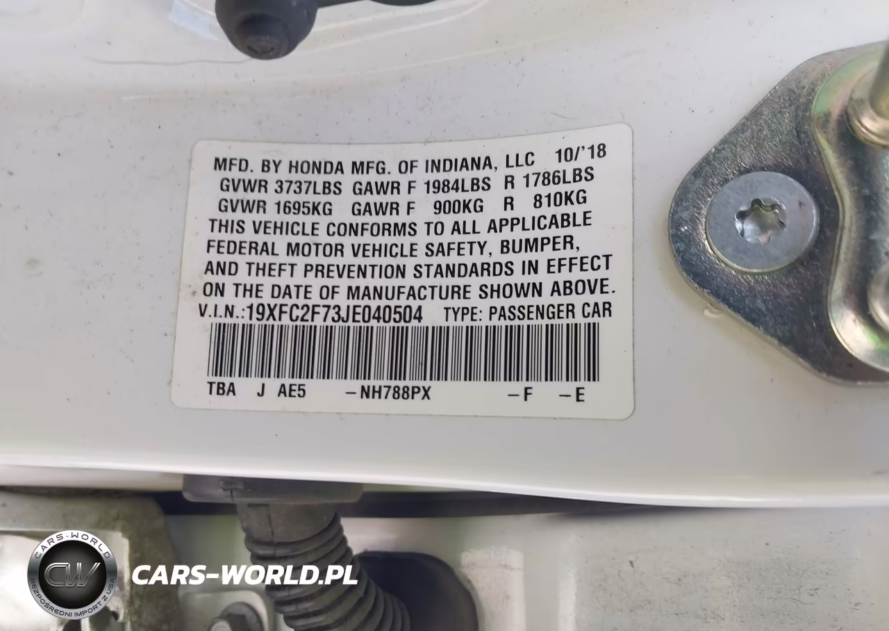 2018 Honda Civic Ex VIN:19XFC2F73JE040504 - 9