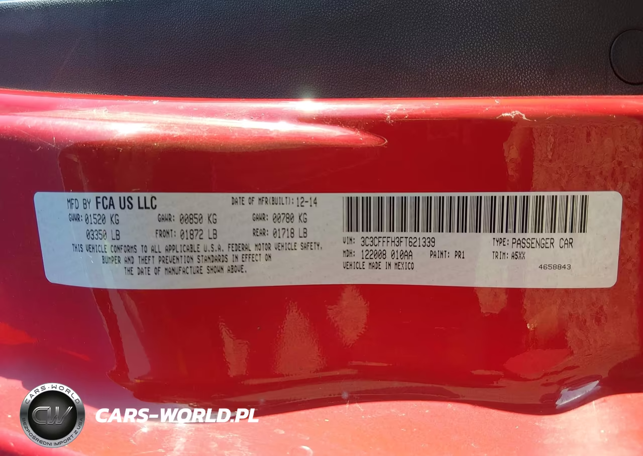 2015 Fiat 500 Abarth VIN:3C3CFFFH3FT621339 - 9