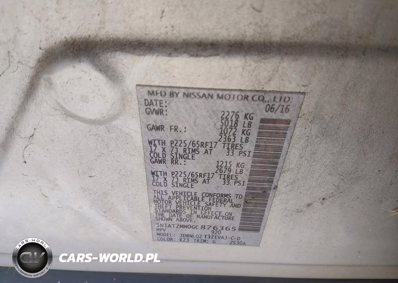 2016 Nissan Rogue Sv VIN:5N1AT2MM0GC876365 - 9