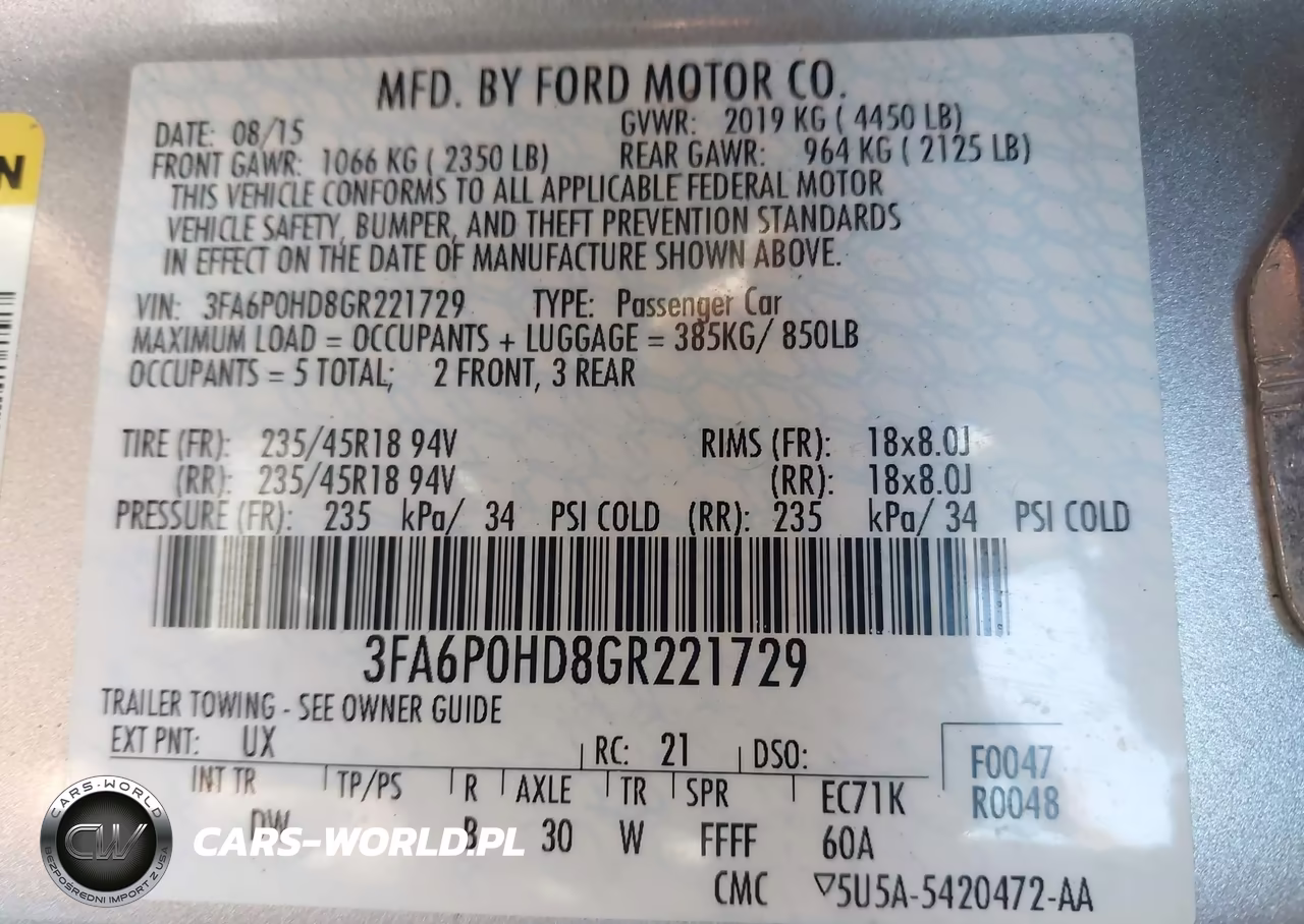2016 Ford Fusion Se VIN:3FA6P0HD8GR221729 - 9
