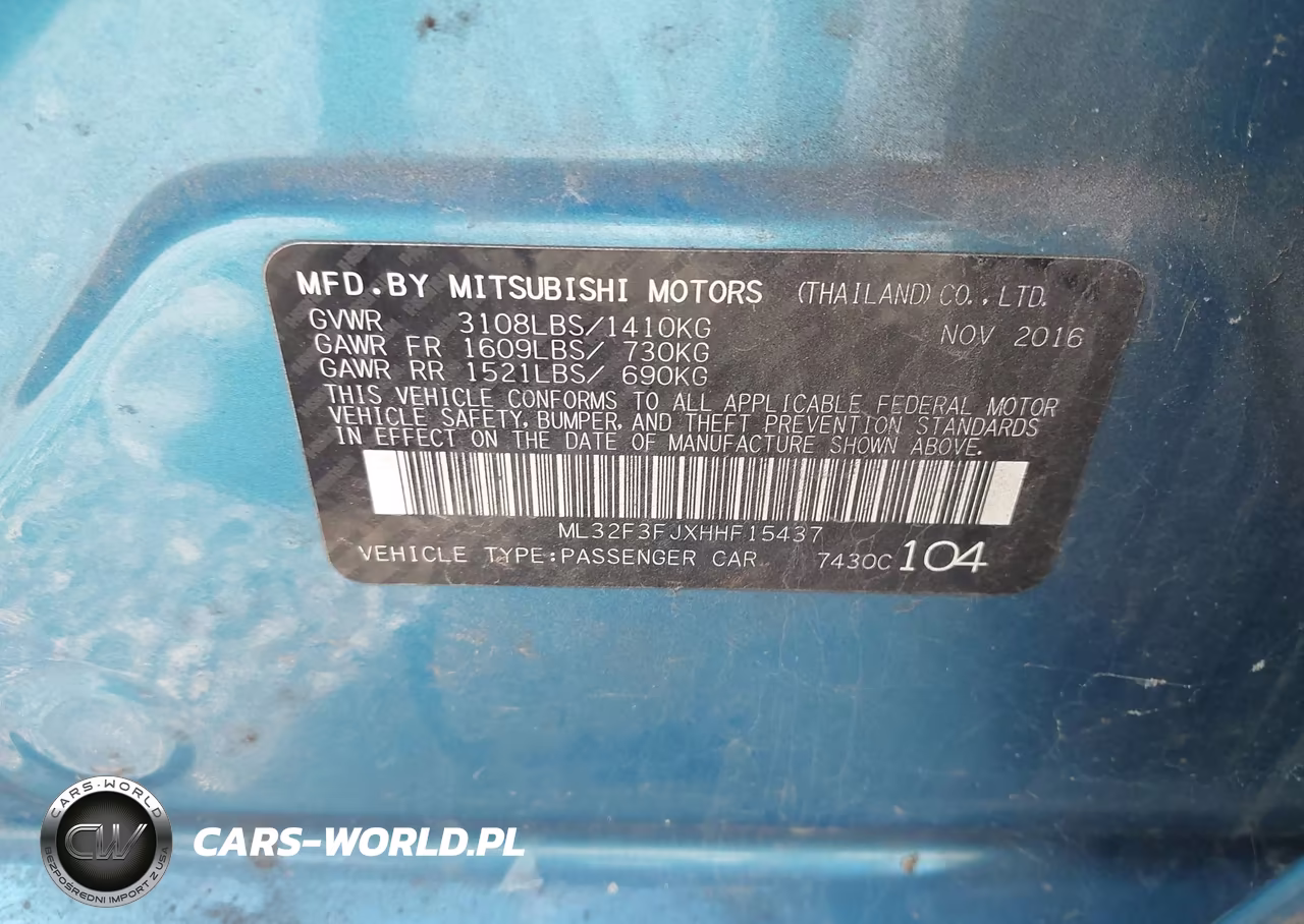 2017 Mitsubishi Mirage G4 Es VIN:ML32F3FJXHHF15437 - 9