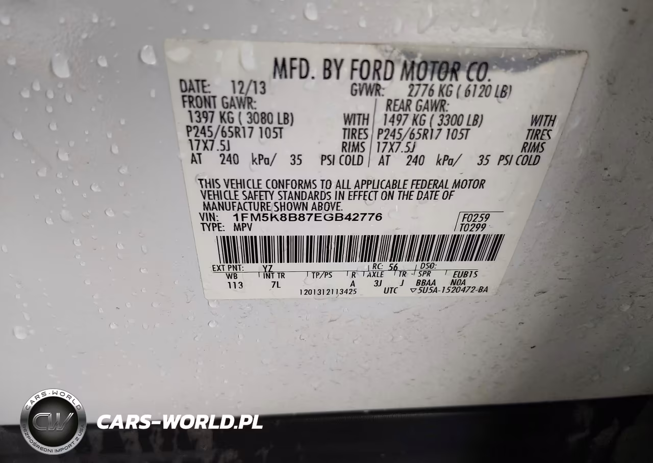2014 Ford Explorer VIN:1FM5K8B87EGB42776 - 9