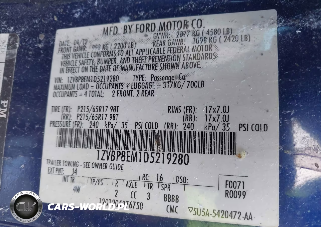 2013 Ford Mustang V6 Premium VIN:1ZVBP8EM1D5219280 - 9