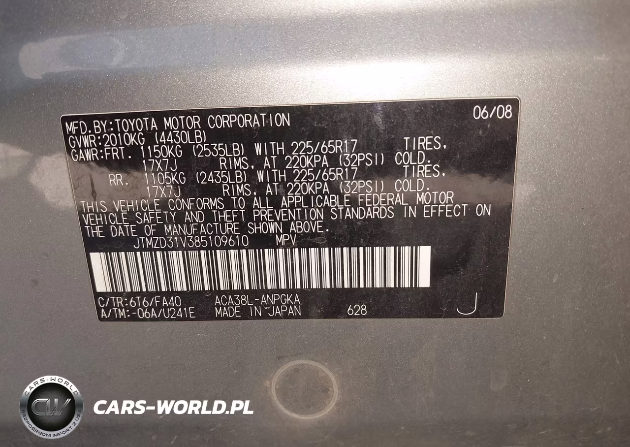 2008 Toyota Rav4 Limited VIN:JTMZD31V385109610 - 9