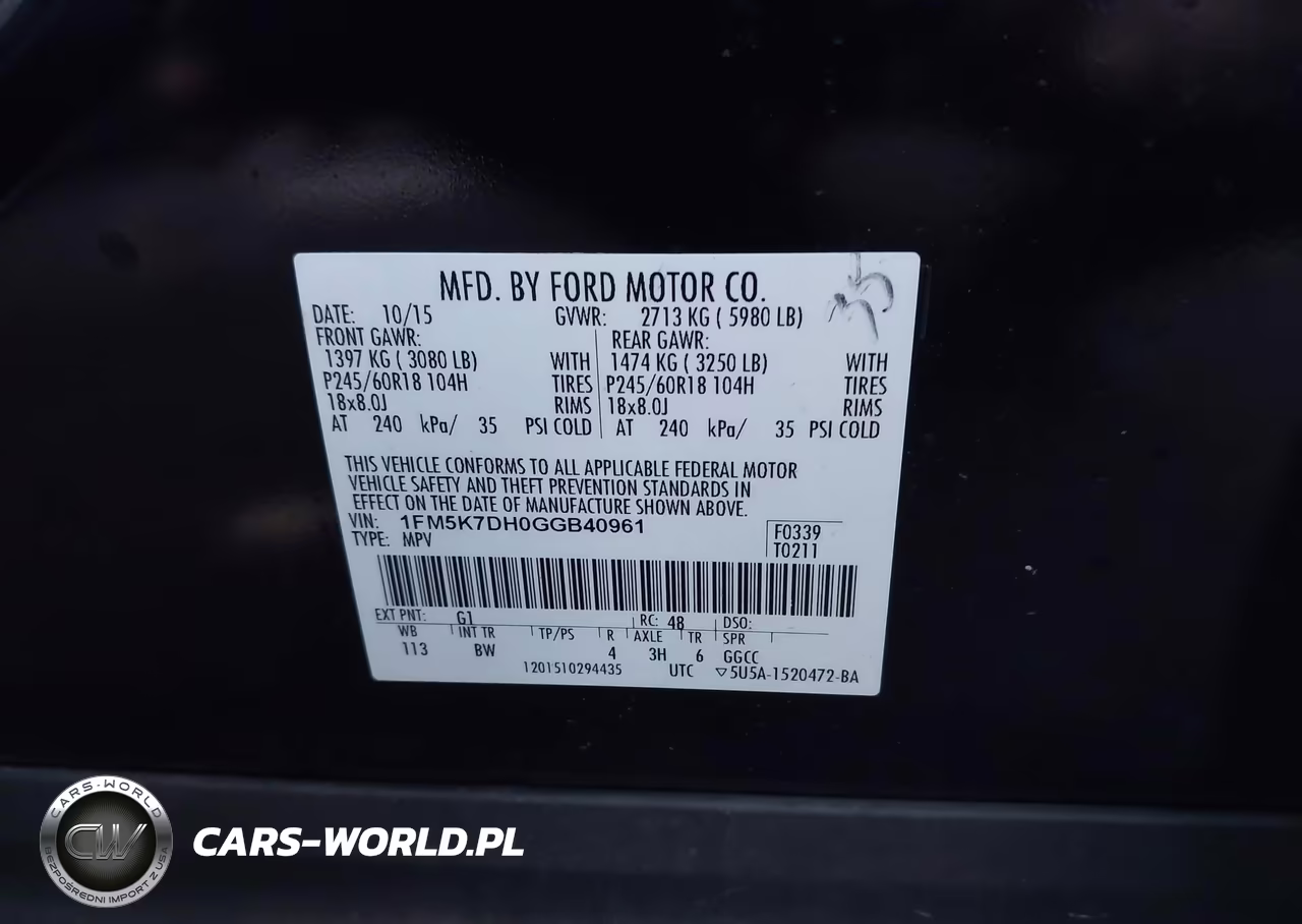 2016 Ford Explorer Xlt VIN:1FM5K7DH0GGB40961 - 9