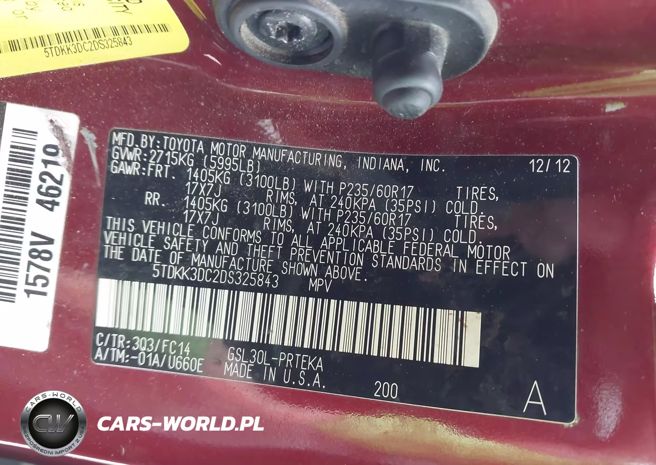 2013 Toyota Sienna Le V6 8 Passenger VIN:5TDKK3DC2DS325843 - 9
