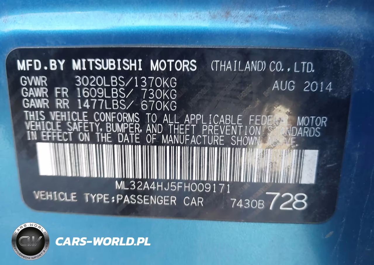 2015 Mitsubishi Mirage Es-Rf VIN:ML32A4HJ5FH009171 - 9