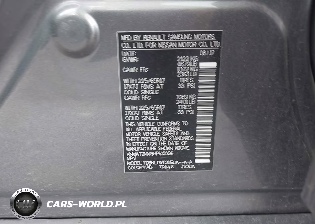 2017 Nissan Rogue Sv VIN:KNMAT2MV8HP613399 - 9