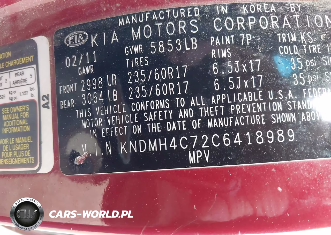 2012 Kia Sedona Ex VIN:KNDMH4C72C6418989 - 9