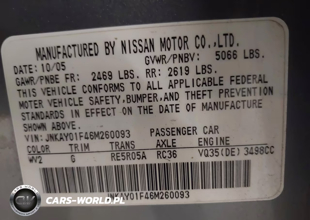 2006 Infiniti M35X VIN:JNKAY01F46M260093 - 9