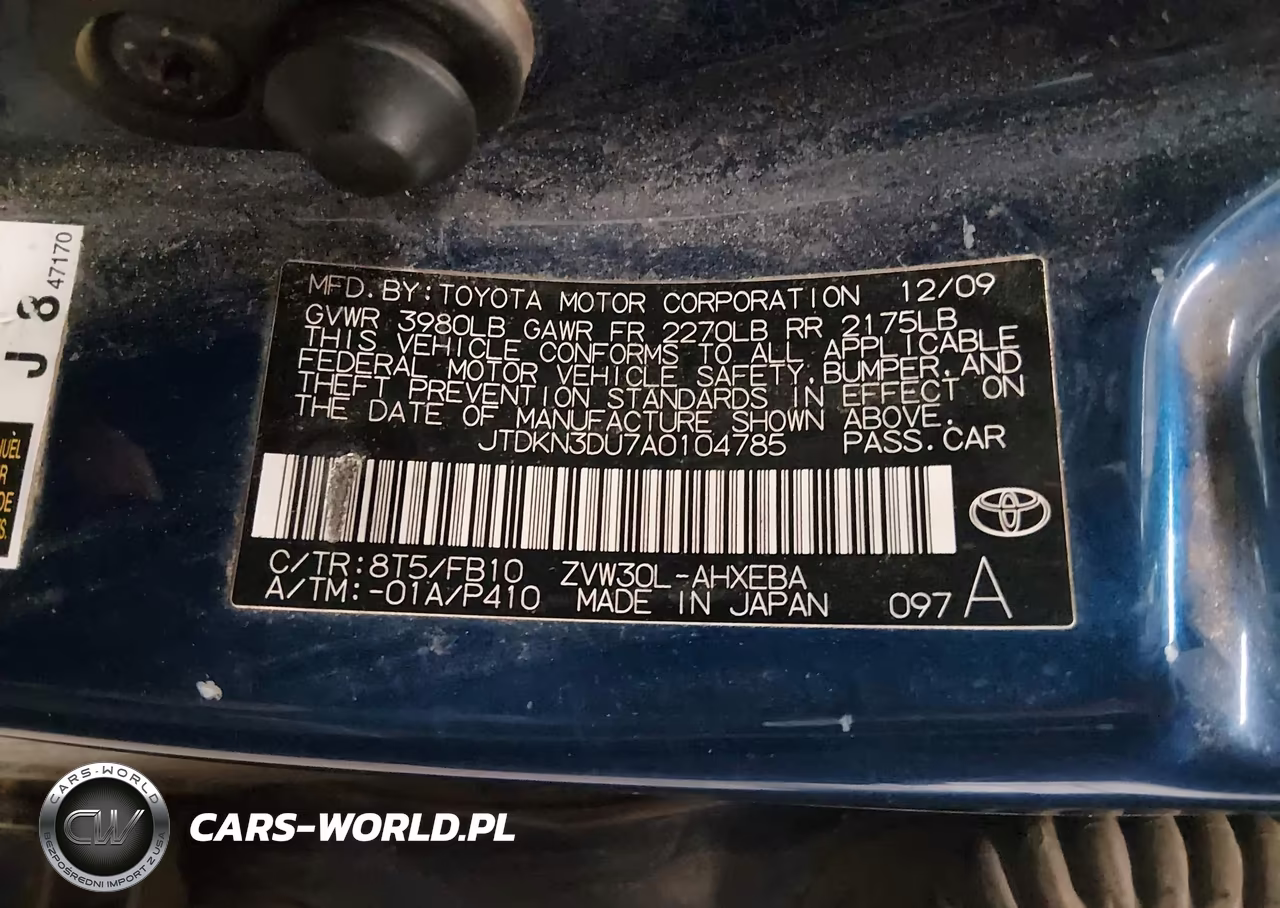 2010 Toyota Prius Iii VIN:JTDKN3DU7A0104785 - 9