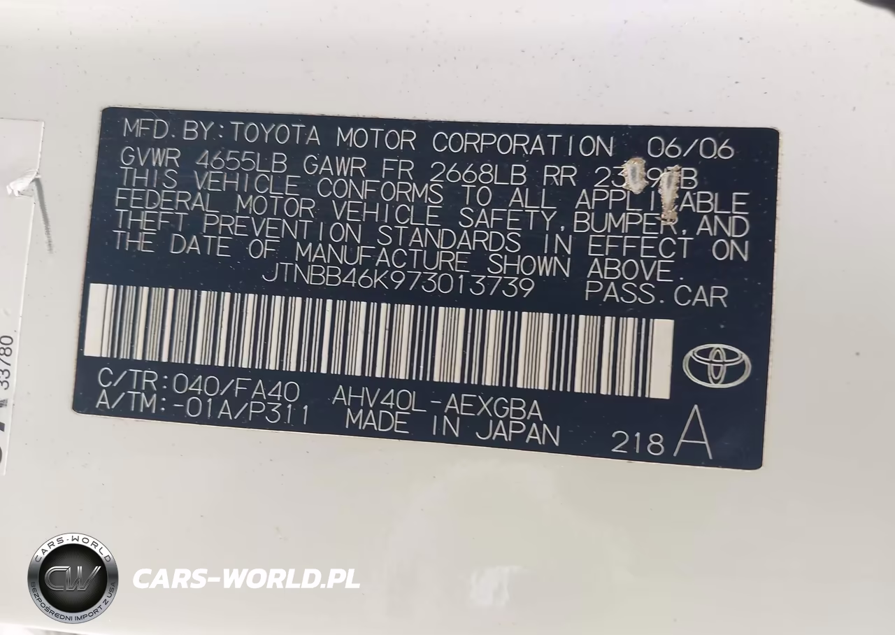 2007 Toyota Camry Hybrid VIN:JTNBB46K973013739 - 9