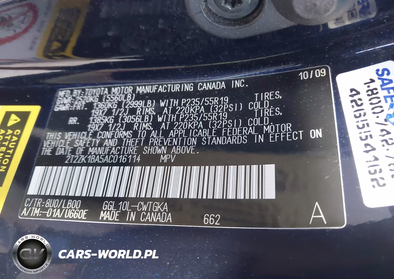 2010 Lexus Rx 350 VIN:2T2ZK1BA5AC016114 - 9
