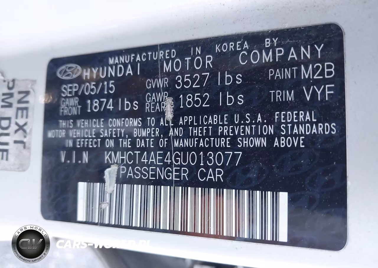 2016 Hyundai Accent Se VIN:KMHCT4AE4GU013077 - 9